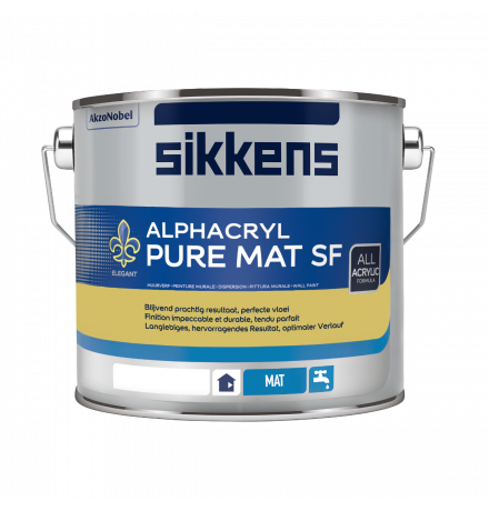 sikkens alphacryl pure mat sf (donkere kleur) 2,5 main product photo