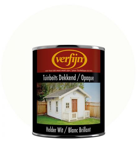 Verfijn Tuinbeits Dekkend (Helder wit) 0.75 Liter main product photo