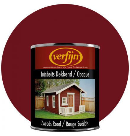 Verfijn Tuinbeits Dekkend (Zweeds rood) 0,75 Lite main product photo