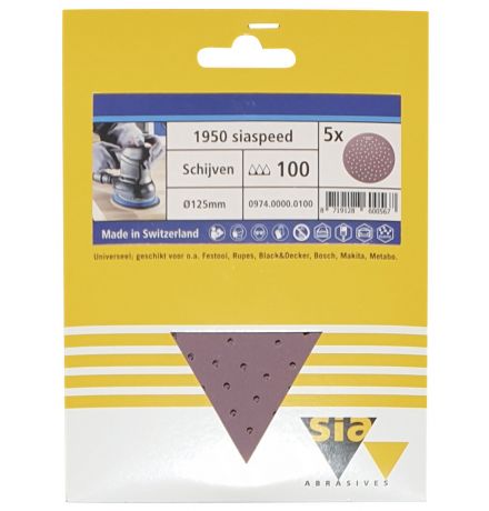 Sia 1950 Siaspeed Schuurschijf 125 mm (P100) 5 st main product photo