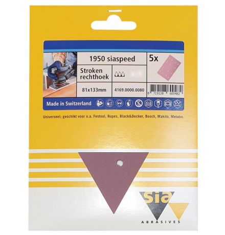 Sia 1950 Siaspeed Strook 81x133mm P120 5st main product photo